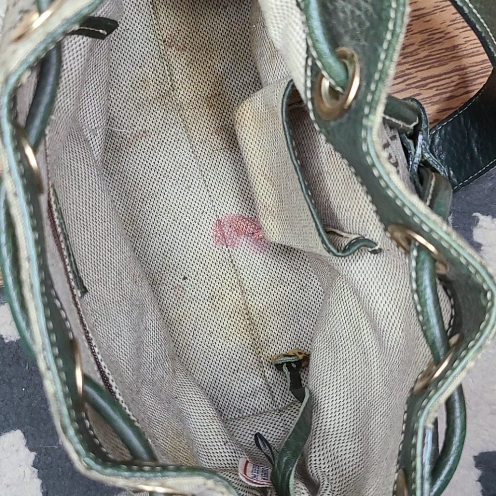 Vintage Dooney & Bourke green monogram bag - Picture 11 of 12